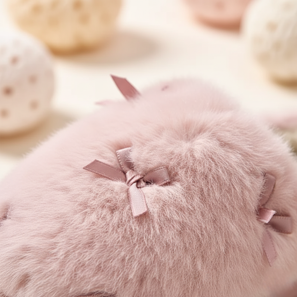 Cozy Pink Bow Slippers